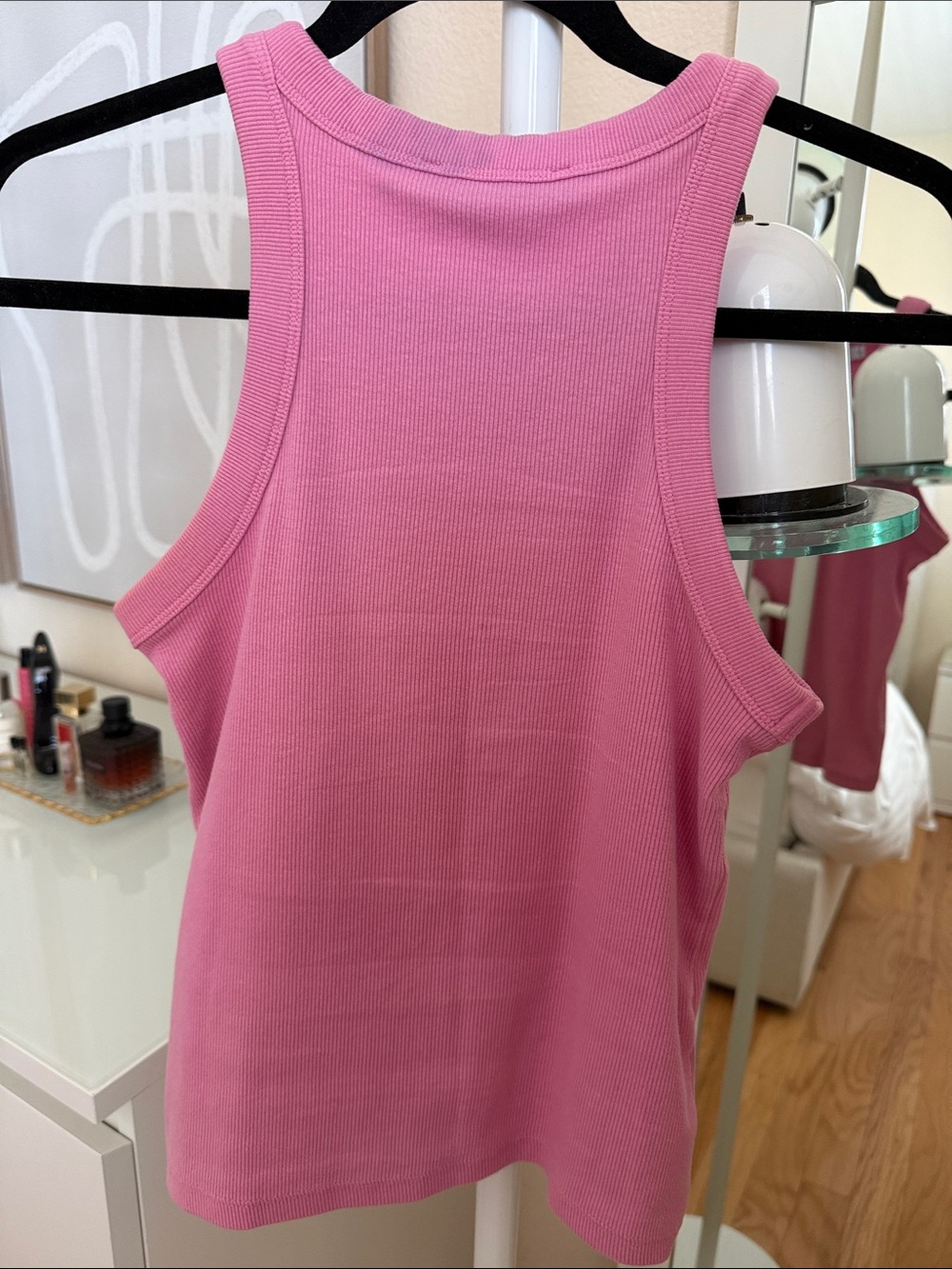Mango Hot Pink Ribbed High Neck Tank - Picture 2 of 5